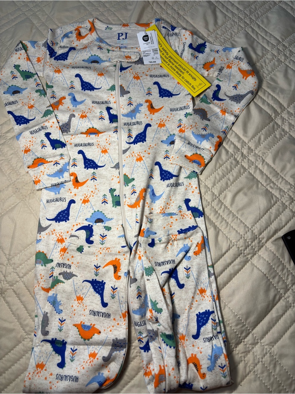 Children’s Place 3T Dino-Print Footed Pajamas